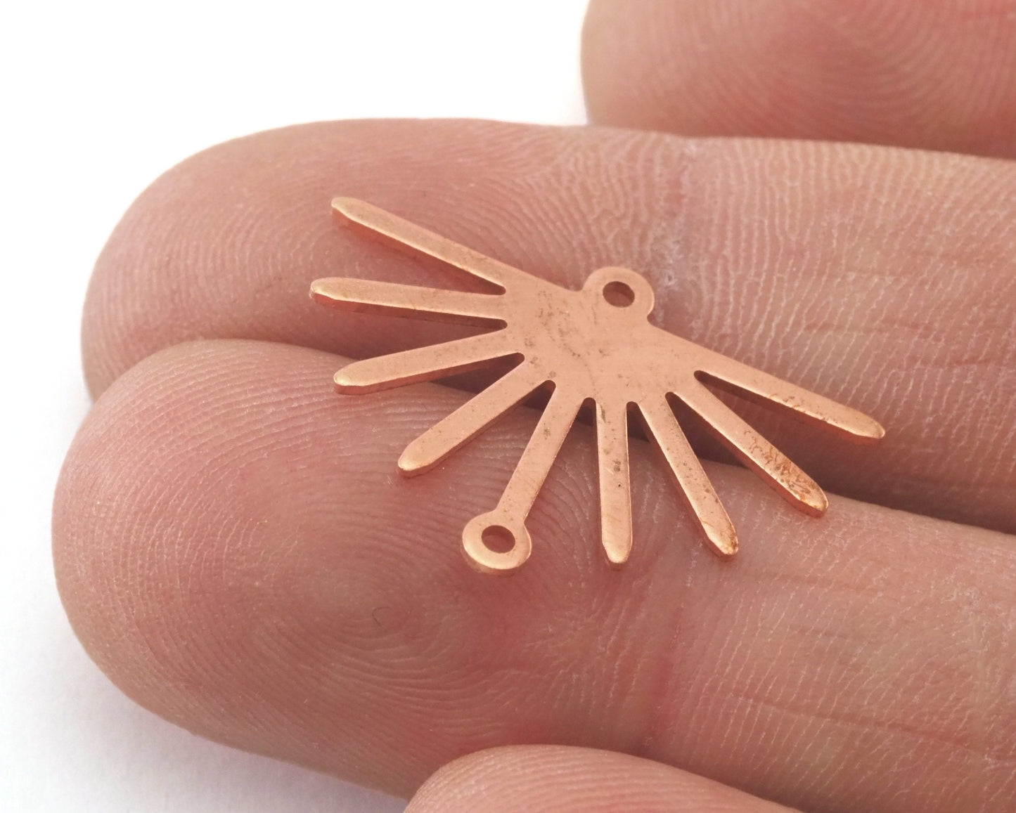 Sun Charms 25x17.5mm 2 holes Raw Copper findings R212-83