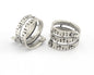 Measurement Ring Antique Silver Plated Brass (17.5mm 7.5US inner size) OZ3939