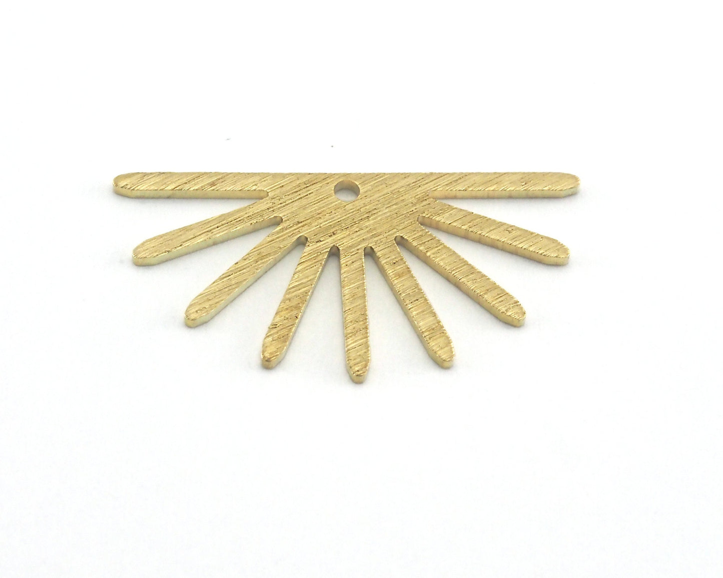 Brushed Sun Charms Connector 25x13mm 1 hole Raw brass findings R213-72