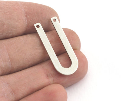 Magnet shape semi circle 30x13x0.8mm Antique Silver Plated brass findings scs OZ2795-140
