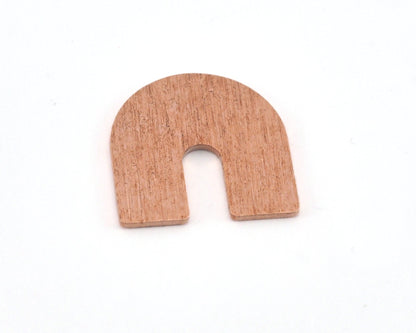 Magnet shape semi circle no hole 15x15x0.8mm Raw Copper Brass Stainless Steel findings scs oz3548-120