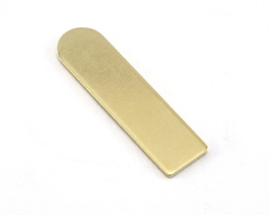 Semi Circle Rectangle Shape 23x6x0.8mm No Hole Raw Brass scs OZ3944-93