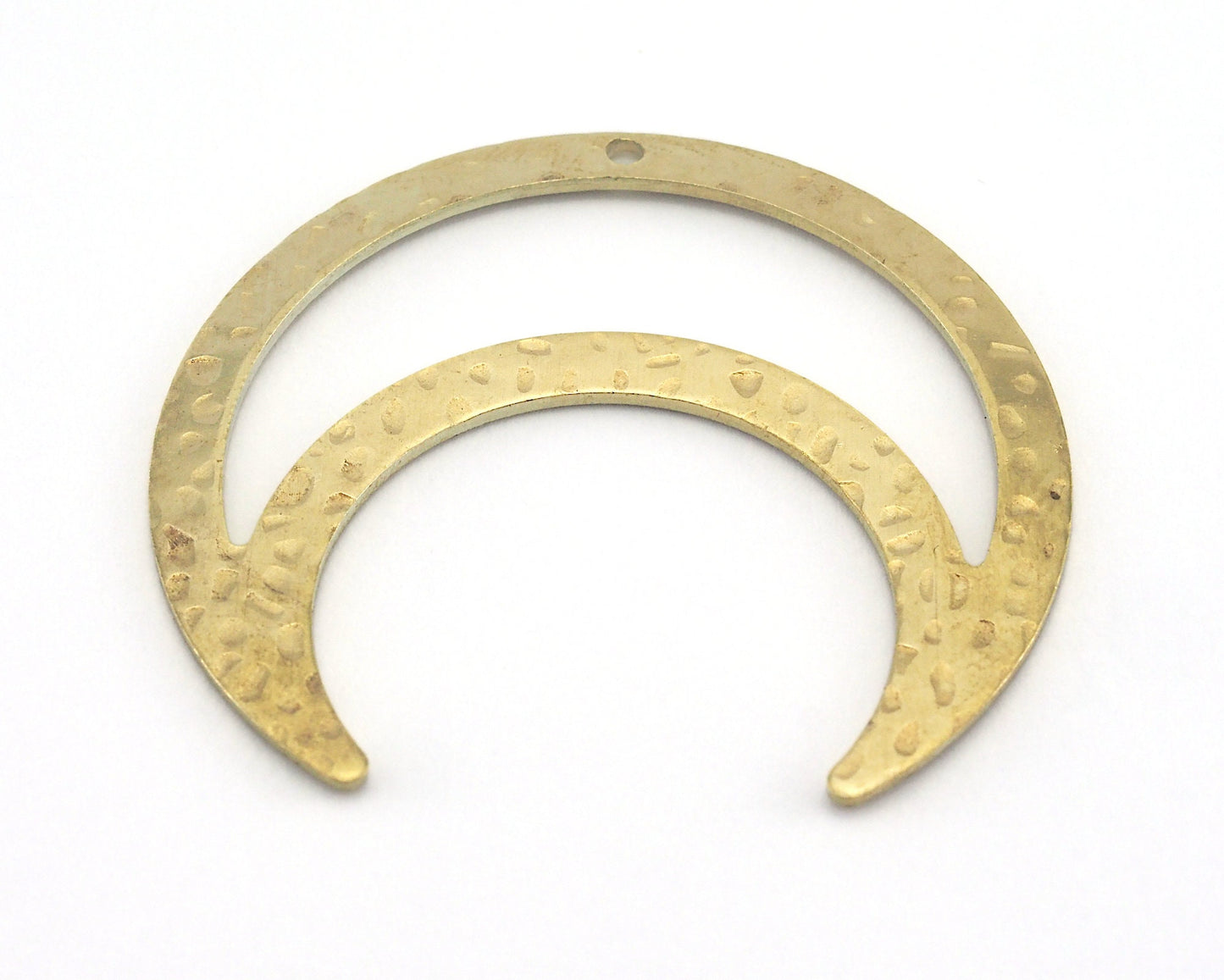 Hammered Crescent Charms Raw Brass 42x39mm 0.8mm thickness Findings OZ3774-385