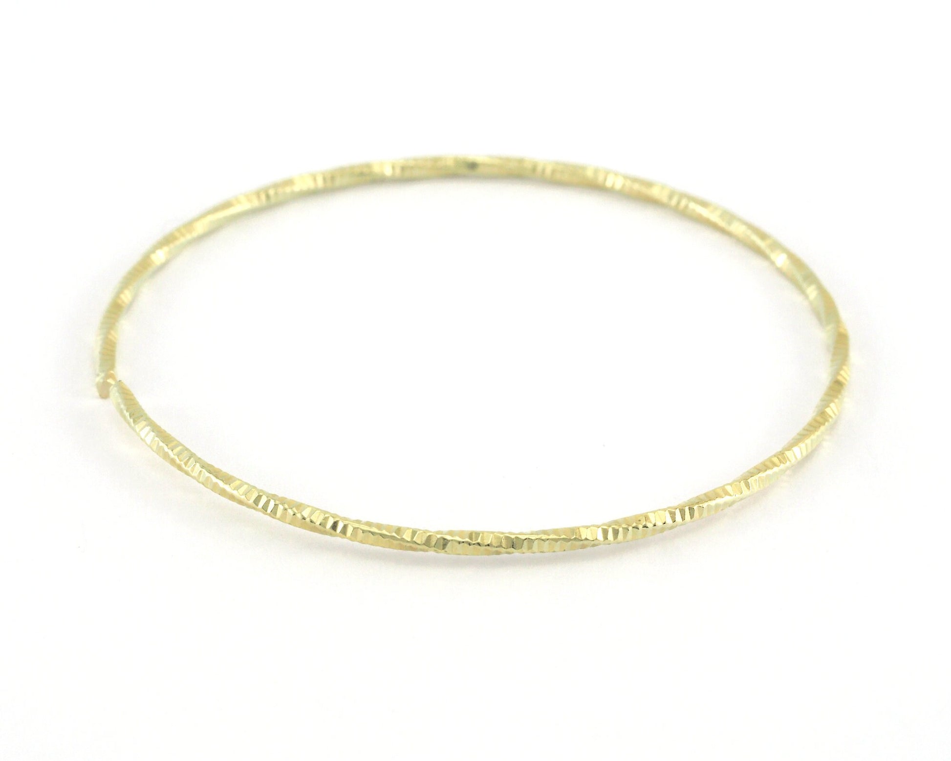 Bracelet Blank Open Circle Textured Hoop Jump Ring 52mm inner size (opened max 67mm )(1.5mm Wire Thickness) Raw brass Findings S186