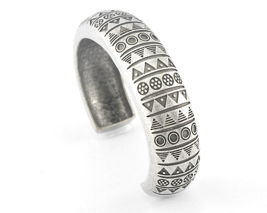 Symbols Cuff Bracelet Antique silver plated brass (62mm inner size ) OZ4028