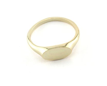 Minimalist Ring ring Gold Plated brass with 11.8x6.8mm base setting 7.5US 18mm 4058