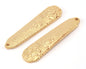Spoon Pendant Flower Patterned Gold Plated Brass 4054