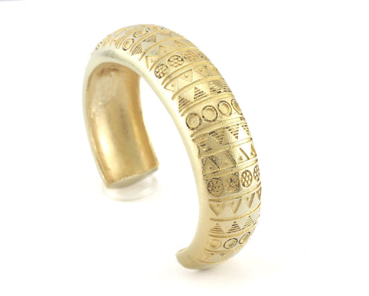Symbols Cuff Bracelet Raw Brass (62mm inner size ) OZ4028