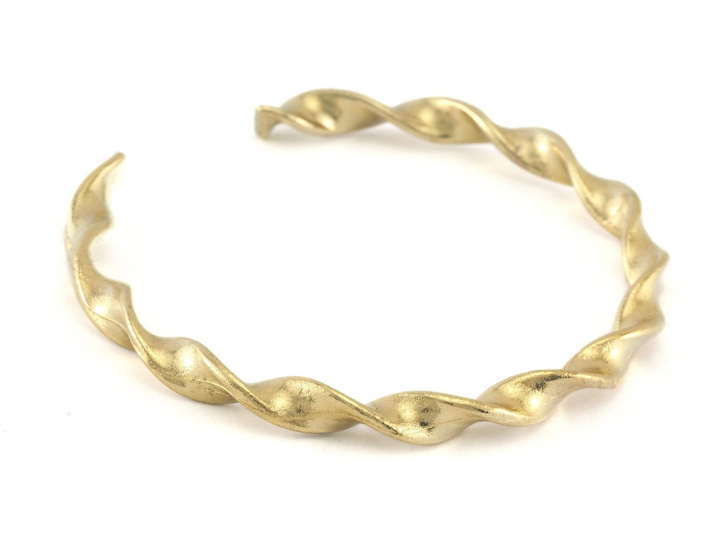 Twisted swirl Cuff Bracelet Raw brass (65mm inner size Adjustable ) OZ4036