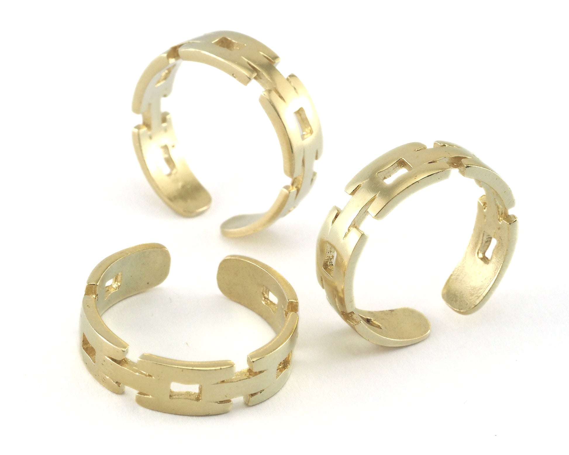 Chain Ring Adjustable Ring Raw brass (20mm 10US inner size) 4127