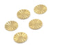 Starburst Design Tag 8 mm (0.6mm 1mm thickness) Raw Brass 4132-4133-4128