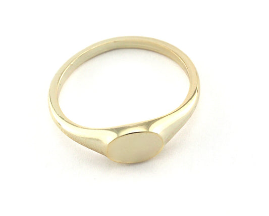 Minimalist Ring ring Gold Plated brass with 6x8mm base setting 7.5US 18mm 4057