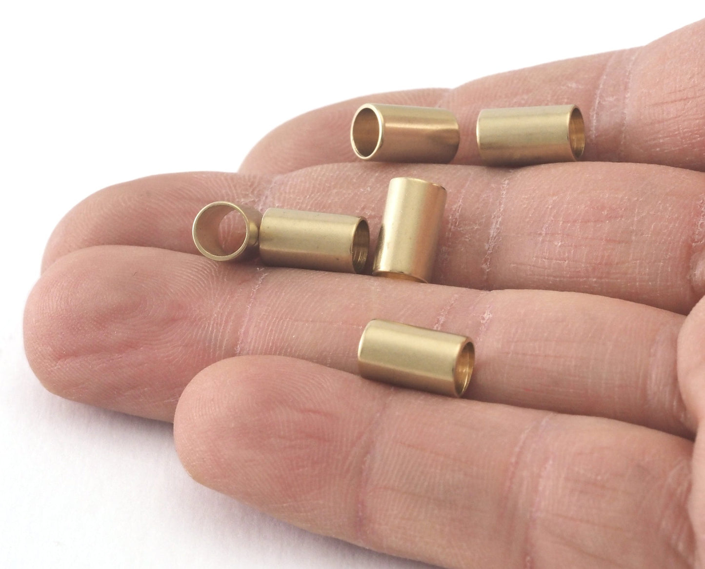 Cylinder Round Jewelry tube findings, Brass -Antique silver -Shiny gold -Shiny Silver -Black - Ant.bronze 6x10mm (hole 5mm) ttt610 bab5 1642