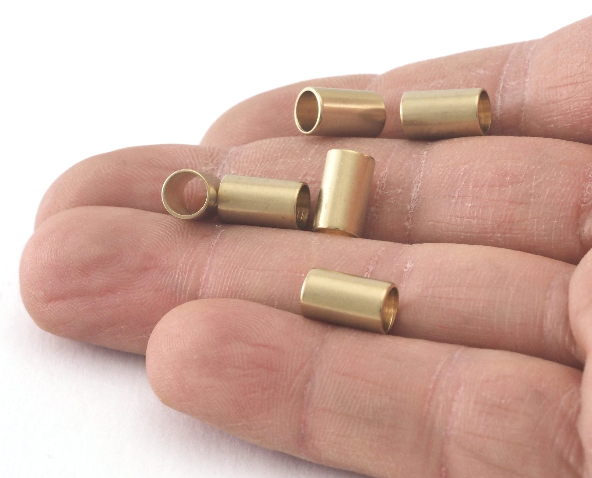 Cylinder Round Jewelry tube findings, Brass -Antique silver -Shiny gold -Shiny Silver -Black - Ant.bronze 6x10mm (hole 5mm) ttt610 bab5 1642