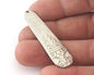 Spoon Pendant Flower Patterned Antique Silver Plated Brass 4054