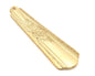 Spoon Pendant Flower Patterned Gold Plated Brass 4044