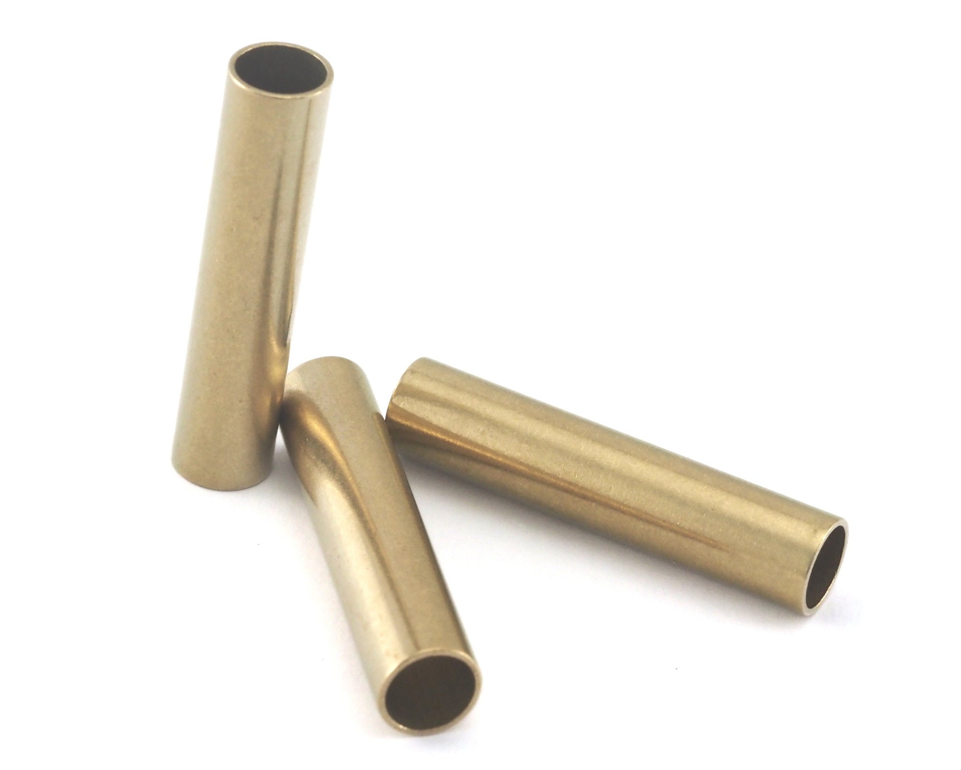 Round Tube Raw Brass 7x33mm ( 6mm hole) findings OZ2568