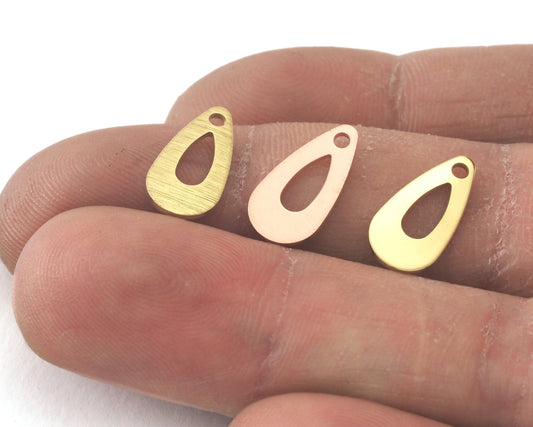 Drop Shape Charms 1 hole 14.5x7.5mm thickness 0.8mm R318