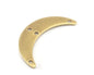 Crescent moon pendant raw brass charms 25mm (0.8mm thickness) (hole types available) findings R324-115