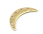 Crescent moon pendant raw brass charms 25mm (0.8mm thickness) (hole types available) findings R324-115