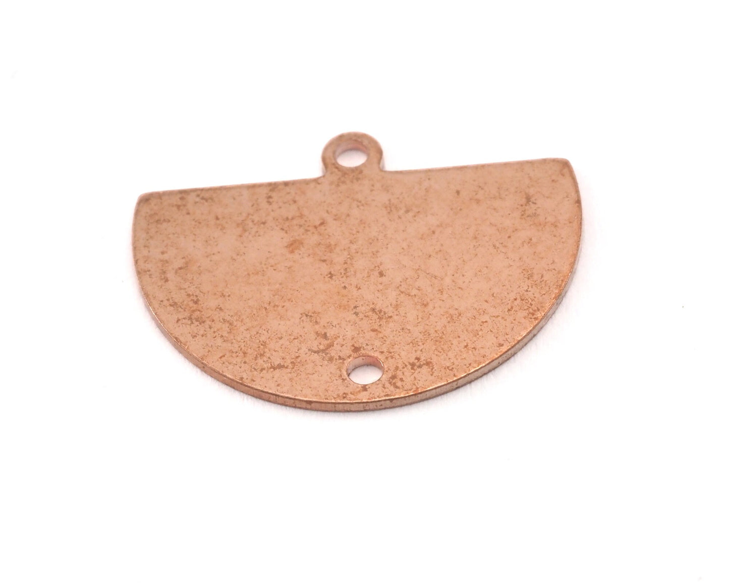 Semi Circle Half Moon Raw copper 22x16mm (0.8mm thickness) 1 loop 1 hole connector charms findings blank OZ4118-130