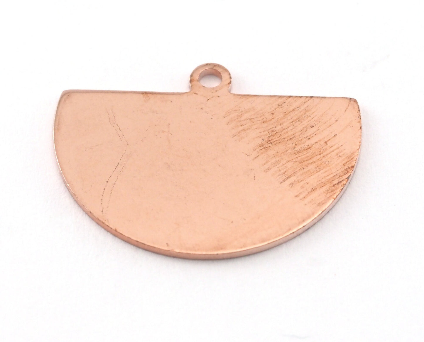 Semi Circle Half Moon Raw copper 22x16mm (0.8mm thickness) 1 loop tag charms findings blank OZ4119-130
