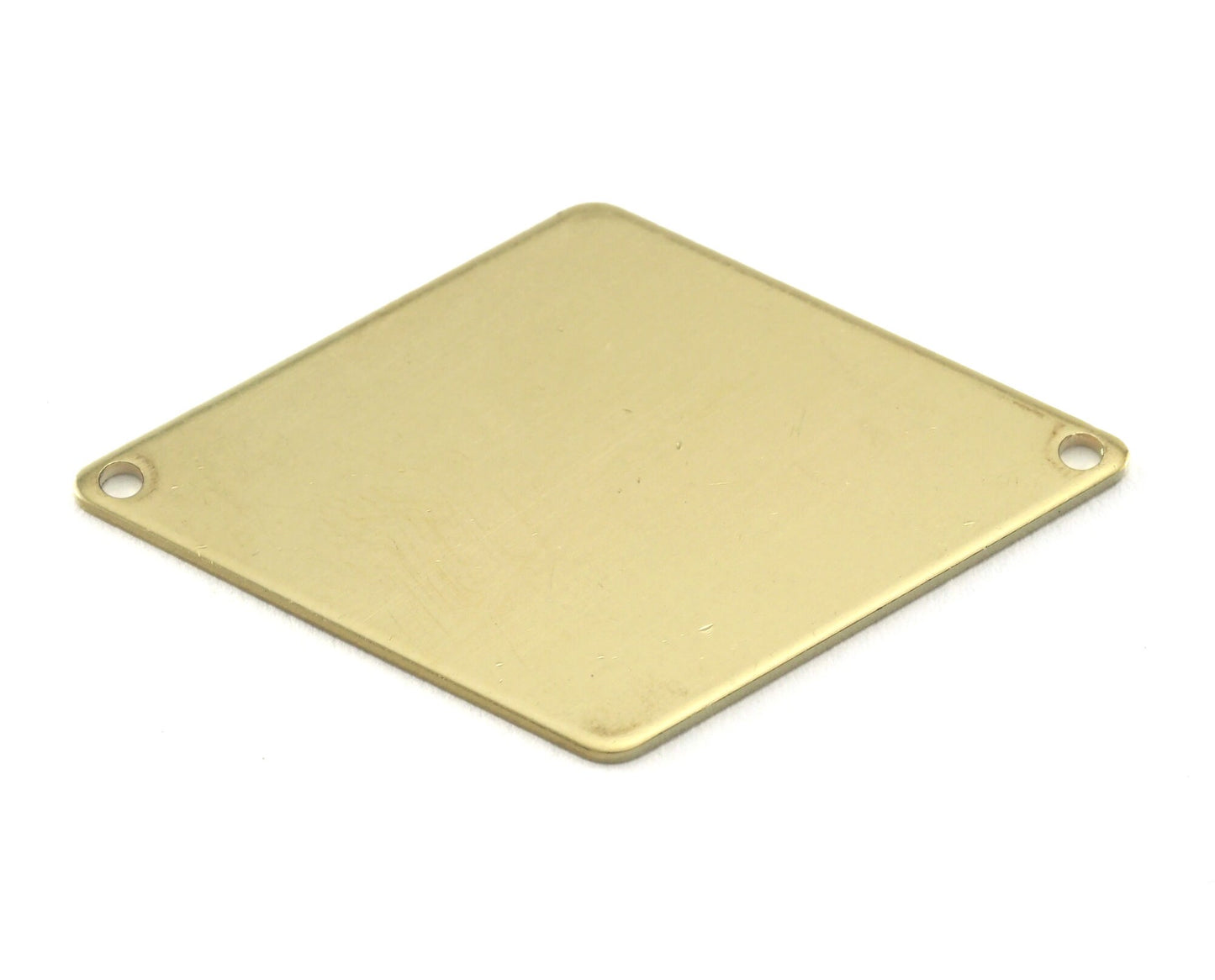 Rhombus Diamond shape raw brass 40x26mm (0.8mm thickness) 2 hole connector tag charms findings blank OZ4121-380