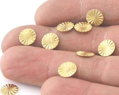Starburst Design Tag 8 mm (0.6mm 1mm thickness) Raw Brass 4132-4133-4128