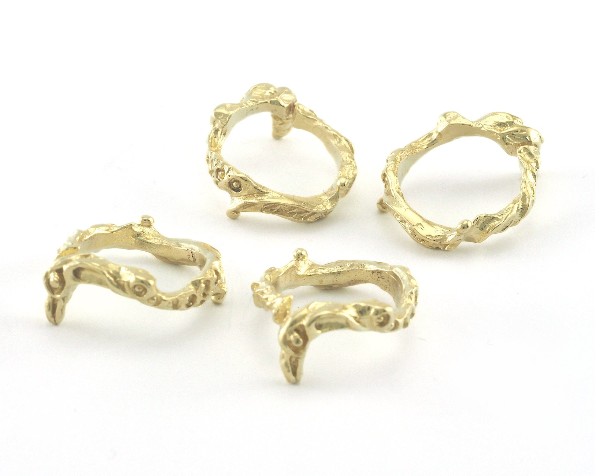 Petroglyph Ring Vulture Bird Adjustable Ring Raw brass (16.5mm 6US inner size) 4196