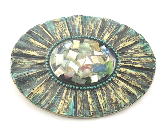 Belt Buckle, Vintage Resin Wall décor 100x76mm limited stock Made in Germany bjk118