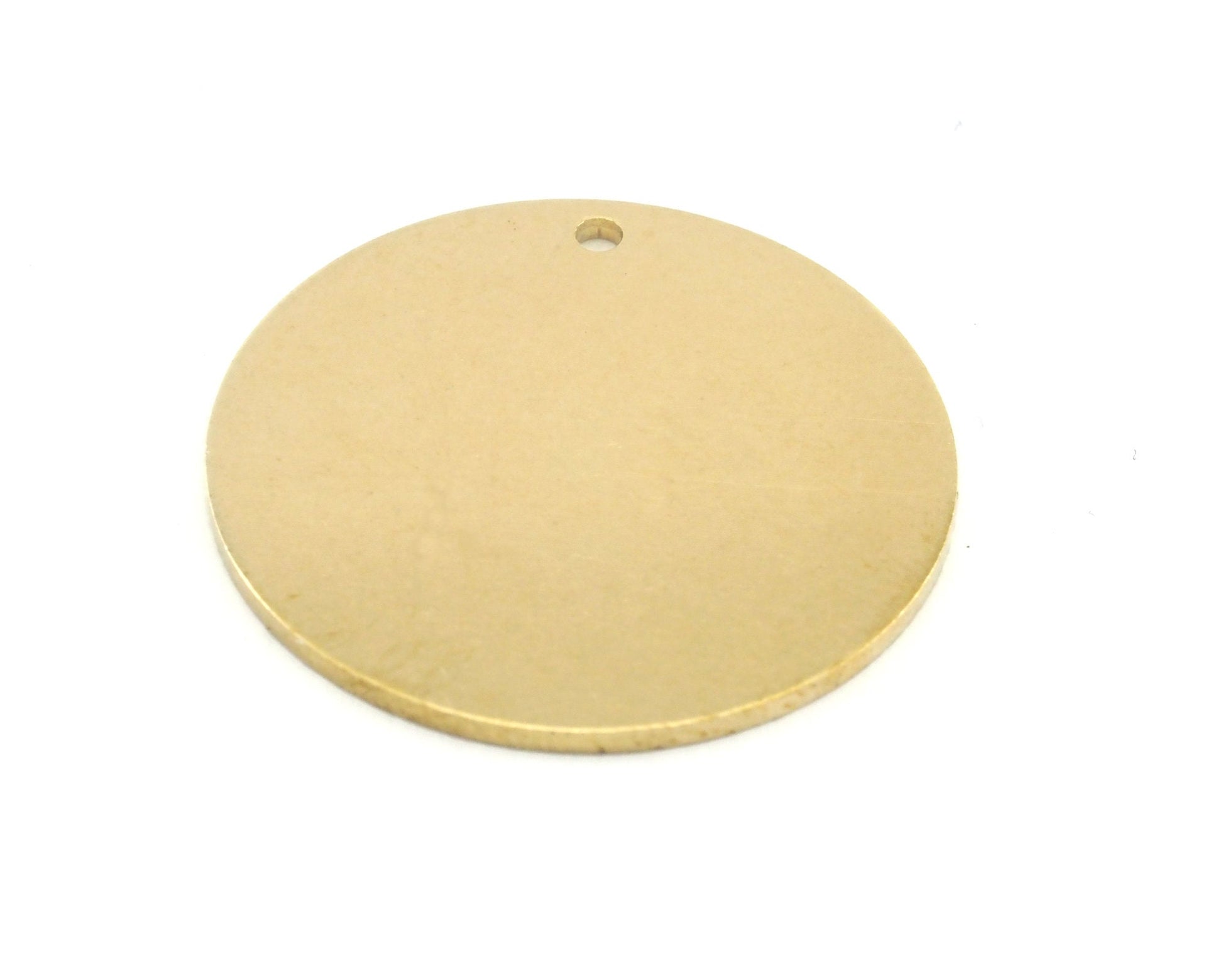 Circle Tag 26mm thickness 1mm raw brass charms findings pendants stamping 680