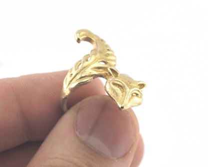 Fox Ring Adjustable Raw Brass (16mm 6US inner size) OZ3220