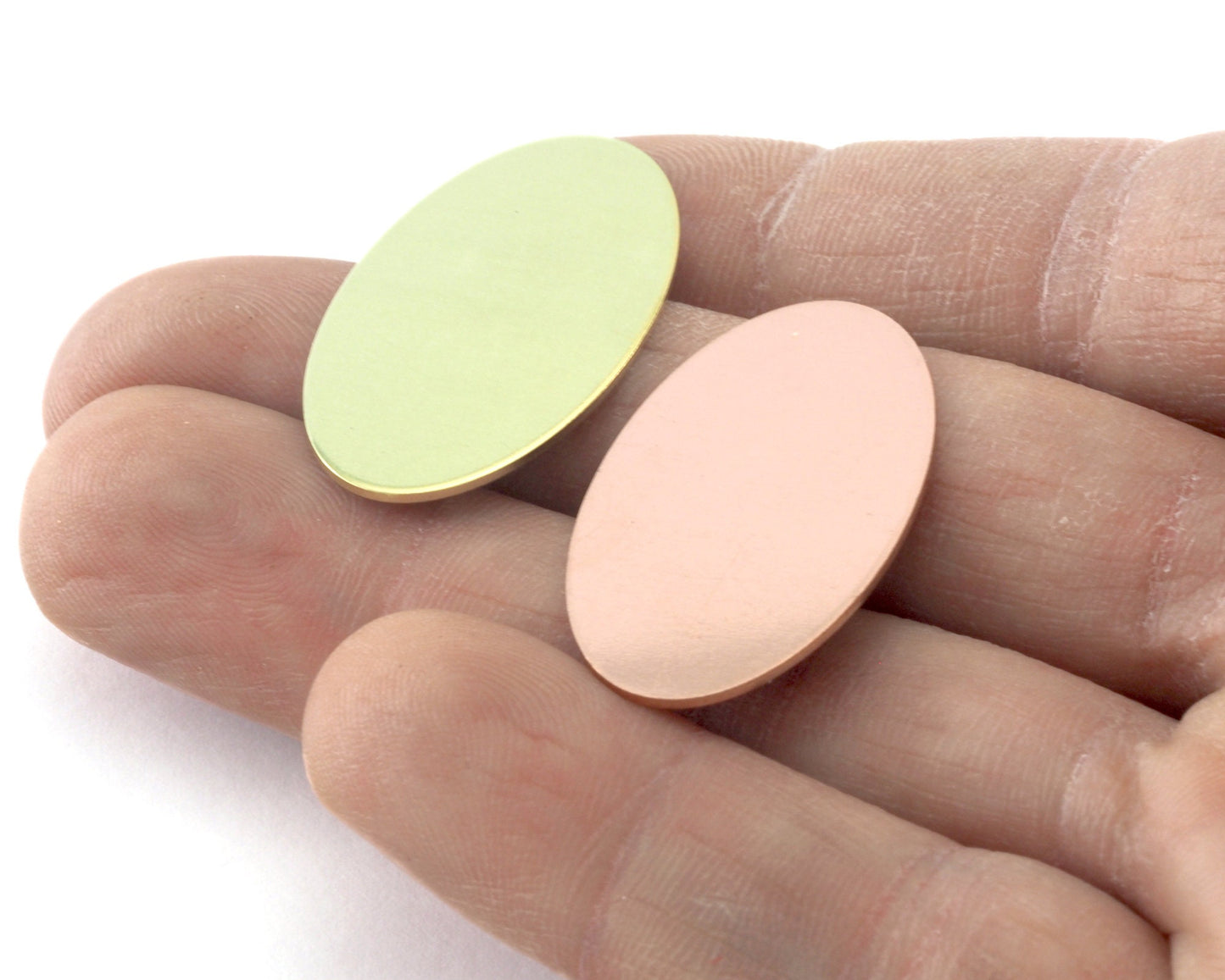 Oval Pendant Copper - Raw Brass 35x19mm Without Holes Charms findings 4253