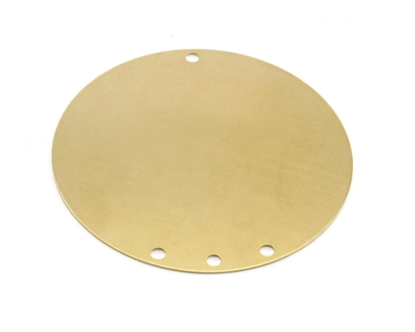 raw brass circle tag 52mm , 4 hole raw brass findings 170