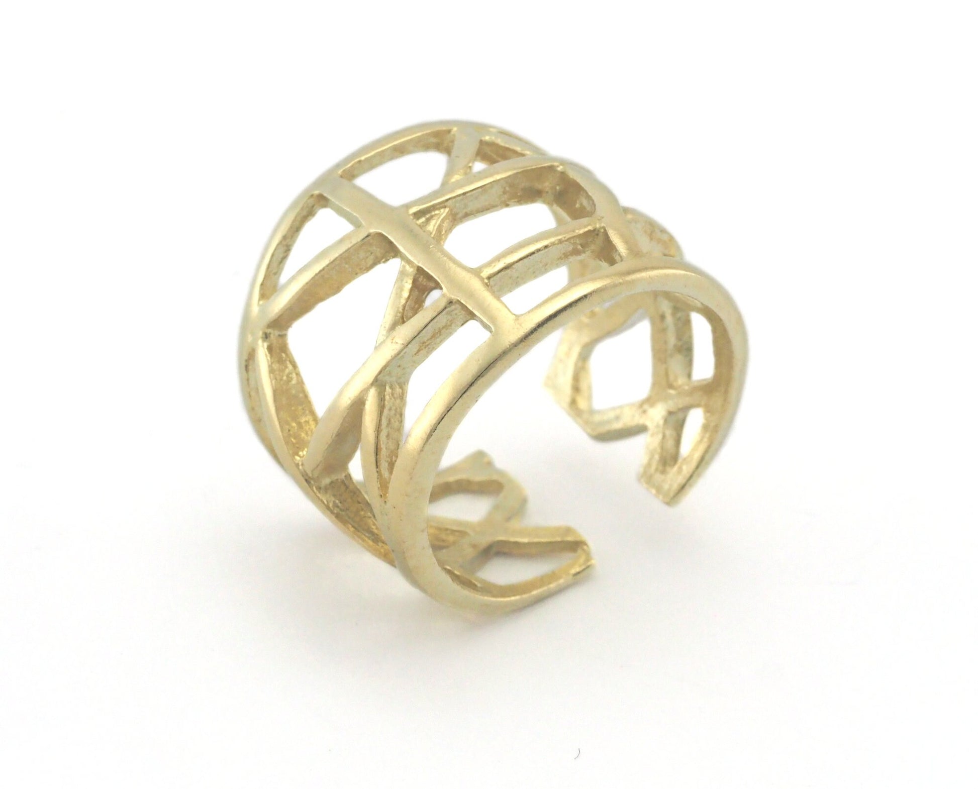 Adjustable Ring Raw brass (18mm 8US inner size) OZ3364