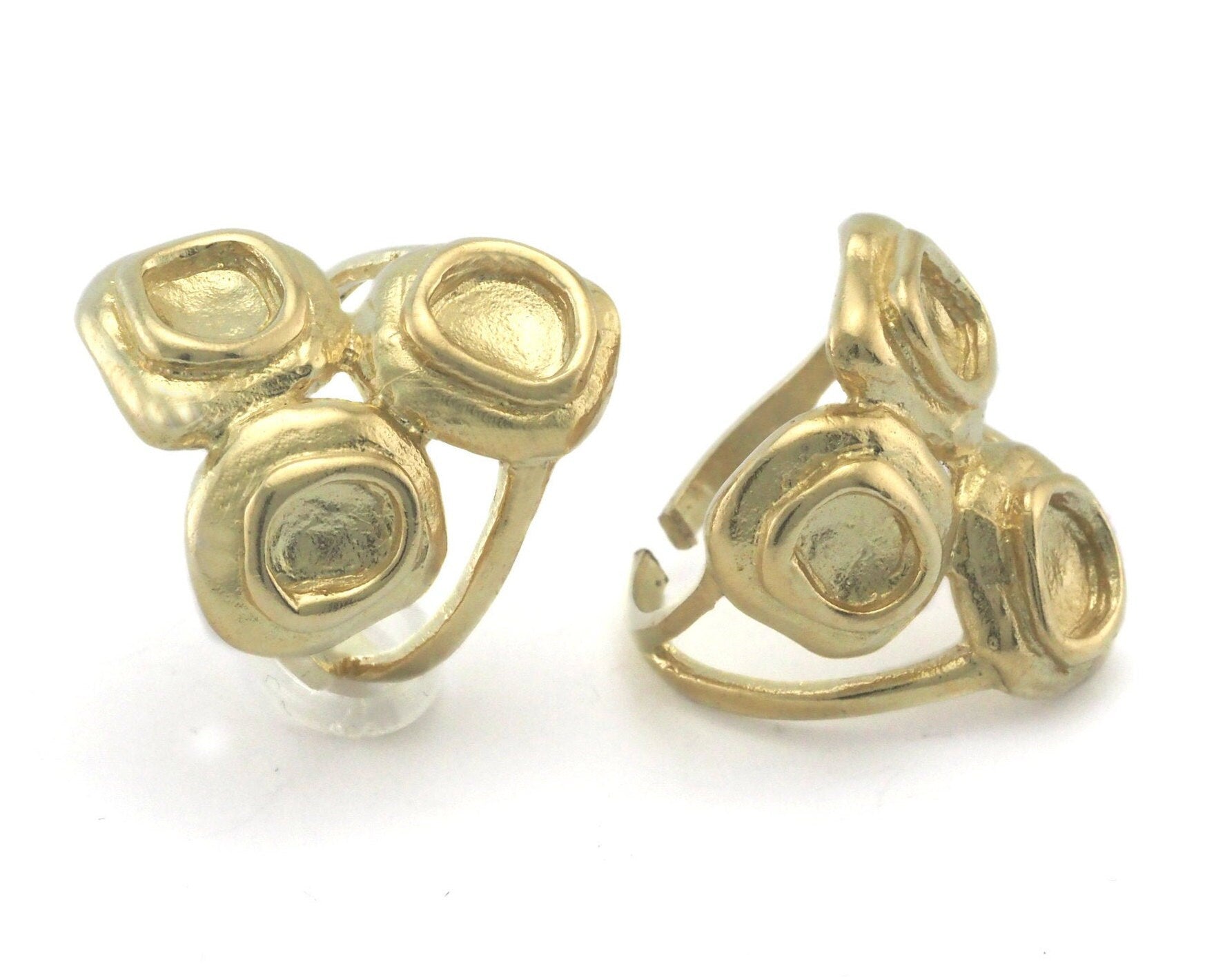 Statement ring Adjustable Raw Brass (7US-10US inner size) 4278