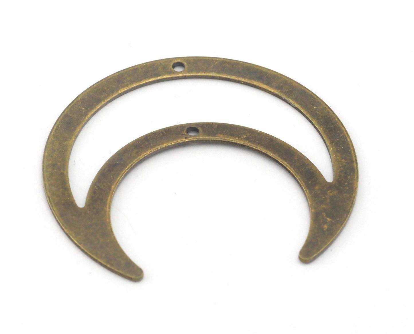 Crescent Connector Charms Antique Bronze Plated Brass 42x39mm 0.8mm thickness Findings OZ3103-335