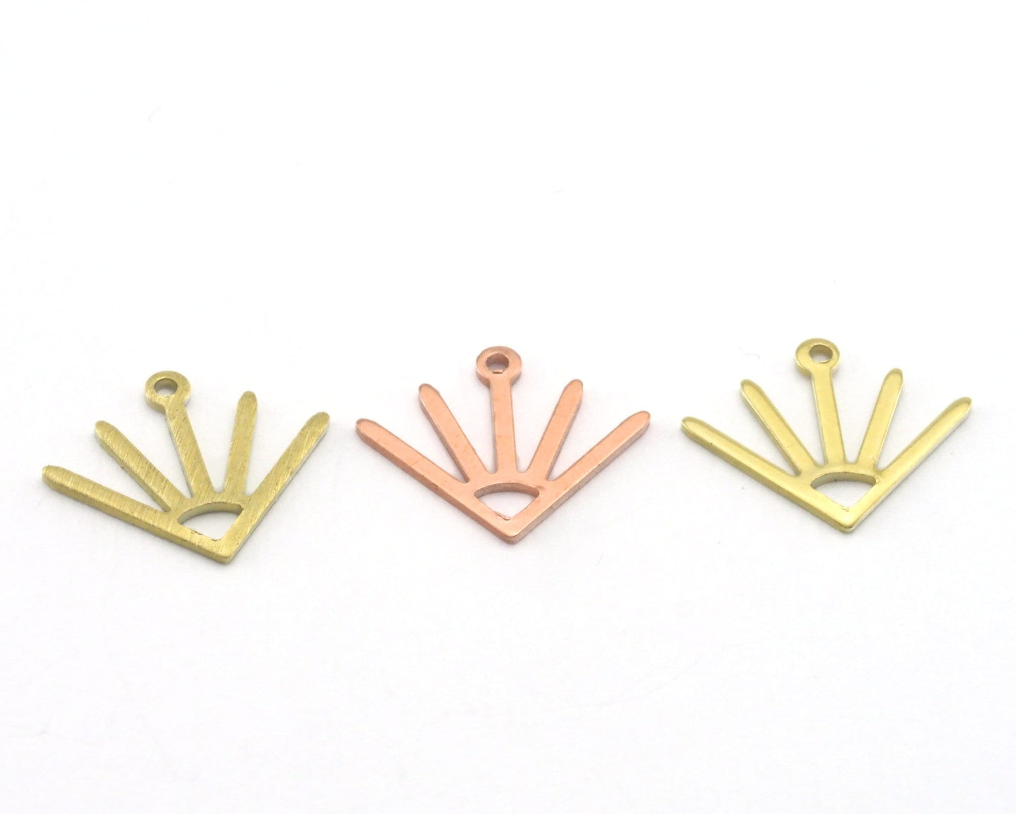 Sun Charms 15x18mm 1 hole Raw Copper - Brass - Brushed Brass findings R426-46