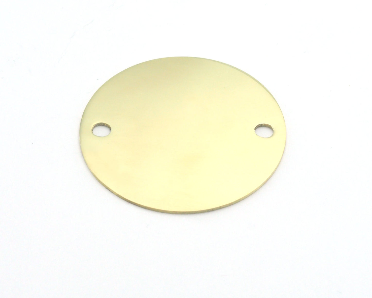 Raw Brass Circle Tag 28mm , thickness : 1 mm findings 2270