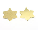 Flower Shape 31x25mm raw brass - Brushed Brass - Raw copper 1 hole charms findings 4314-300