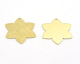 Flower Shape 28.5x25mm raw brass - Brushed Brass - Raw copper 1 hole charms findings 4315-300