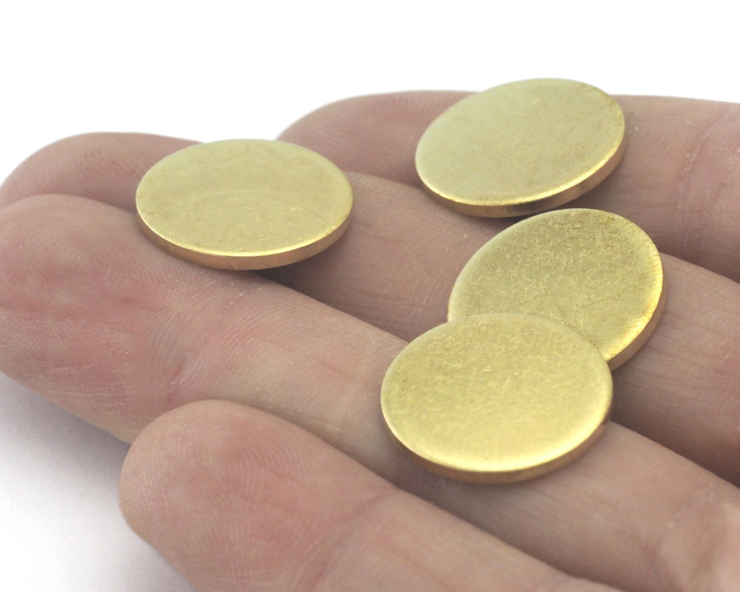 Round disc stamping blanks 18mm (1.5mm thickness) raw brass finding charms OZ4296-330