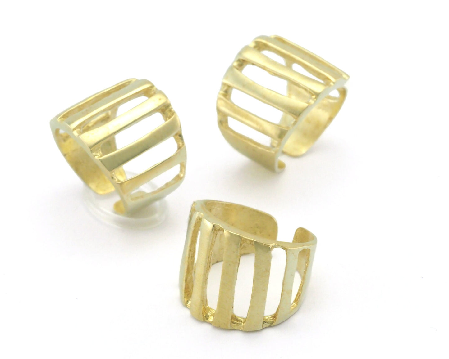 Statement Ring Adjustable Raw brass (7-9US inner size - Adjustable ) OZ3333 18mm