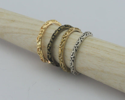 Minimalist Adjustable Ring (Raw Brass / Antique Silver plated / Antique Bronze / Shiny Gold Plated) brass (16.5mm 6US inner size) OZ616