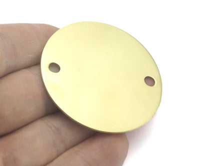 Raw Brass Circle Tag 28mm , thickness : 1 mm findings 2270