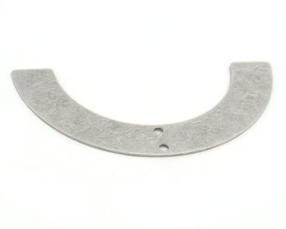 Ushape semi circle Antique Silver Plated Brass 50x25x0.5mm 2 Hole SCS 2378-200