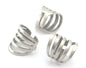 Stripes Statement Adjustable Band Ring Antique silver plated brass (5 - 9US inner size) Oz4326