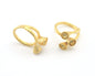 Cone shape setting blanks Ring Adjustable Rings for women, 27.5x22mm Gold Plated Brass (18mm 8US inner size - Adjustable ) 2370