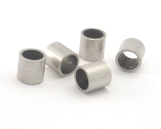 Brass Tube Antique Silver Plated 10x10mm (hole 8mm) bab8 1726