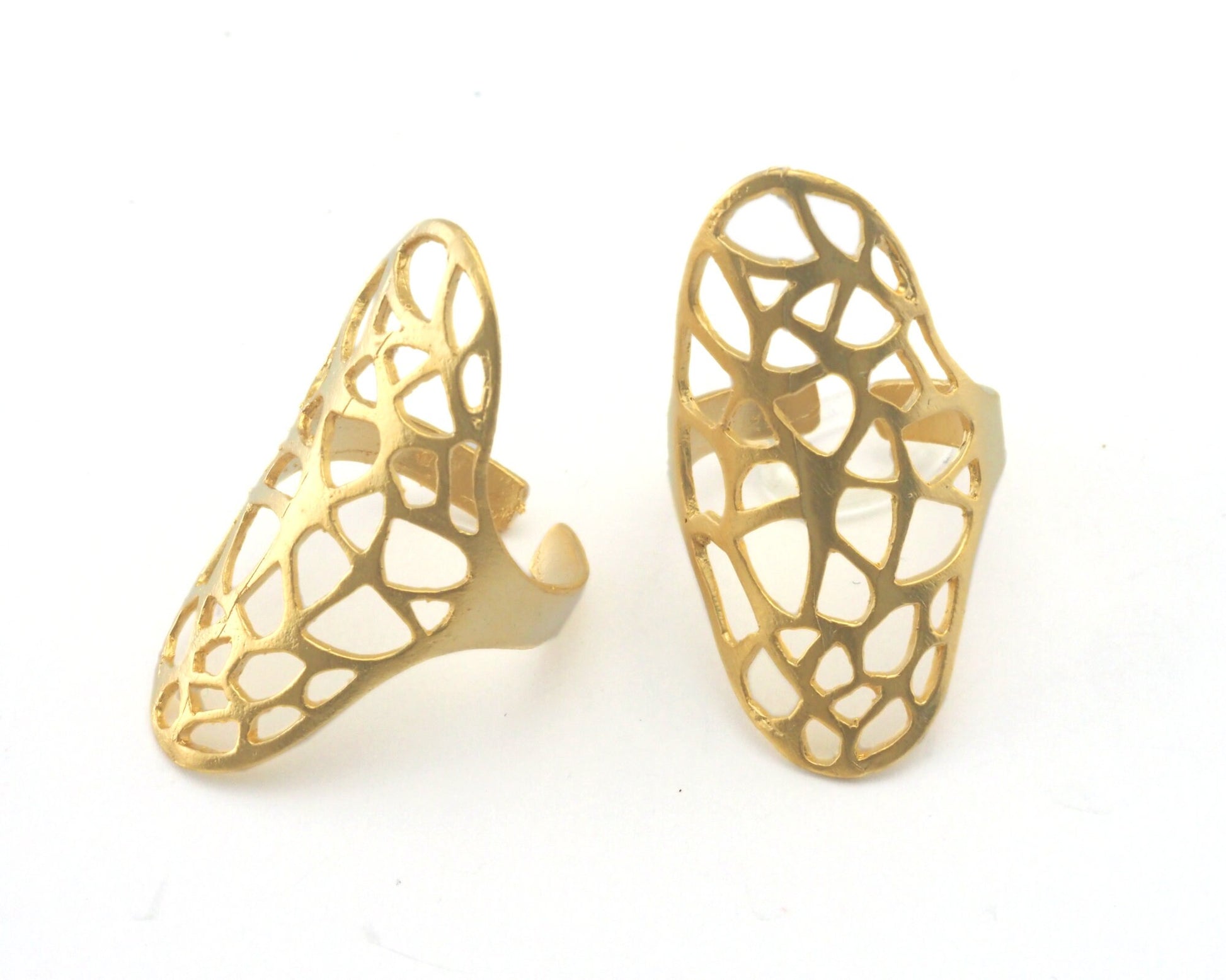 Adjustable Ring Matte Gold Plated brass 37mm (18mm 8US inner size) Oz3330 ring20